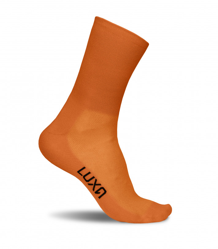 Luxa Classic Brick cycling socks. Unique color and simply one color design