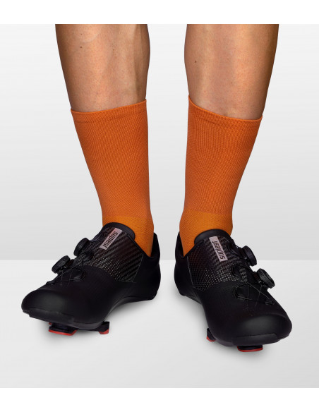 rude ceglaste skarpetki rowerowe z świetnie oddychającymi włóknami PROLEN