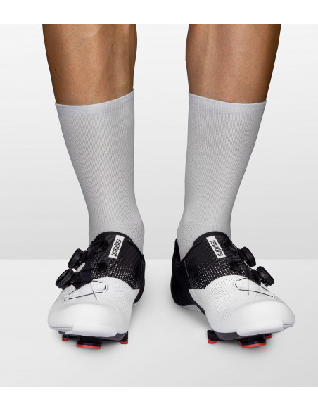 bright gray / silver road cycling socks