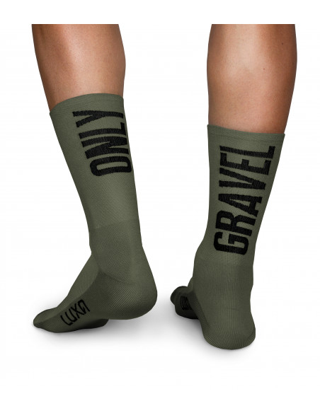 Only Gravel Luxa Khaki Cycling Socks