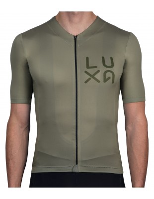 Rising Gravel Cycling Jersey in olive / khaki color