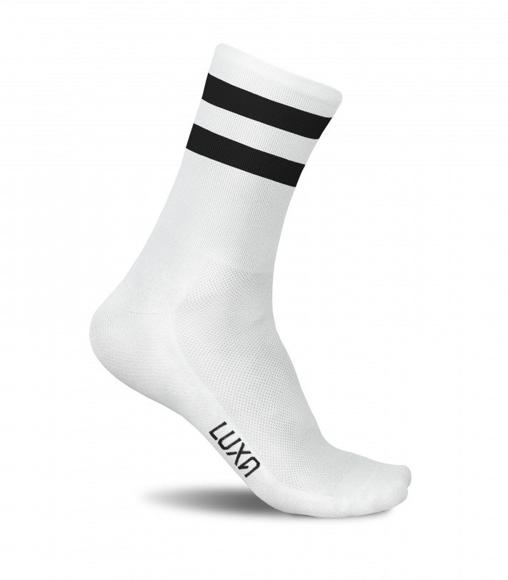 aesthetical minimalism design. Luxa plain White Night Socks.