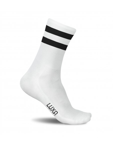 aesthetical minimalism design. Luxa plain White Night Socks.