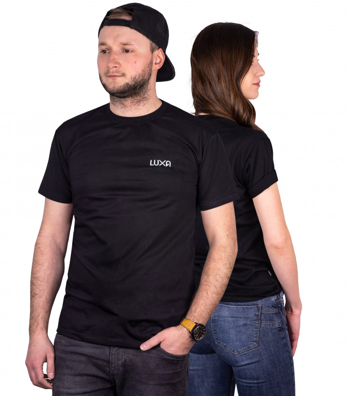 all black unisex t-shirt made of 100% luxury cotton