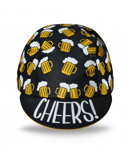 Bawełniana przyjemna w noszeniu czapeczka piwna z kuflami złotego piwa i pianką