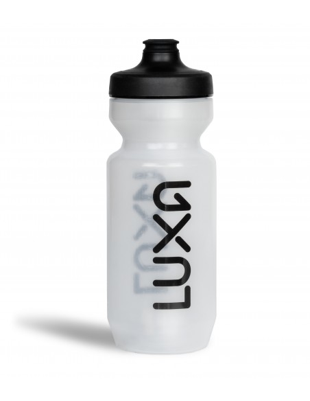clear cycling bottle made by Specialized. WaterGate system with leak-proof design