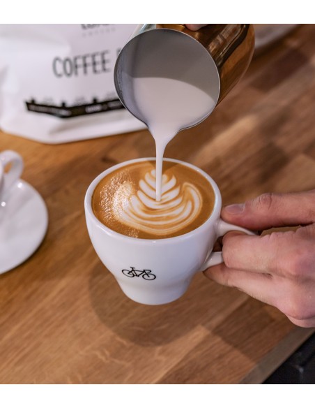 interesting bike image is printed by durable print on white coffee 200 ml cup