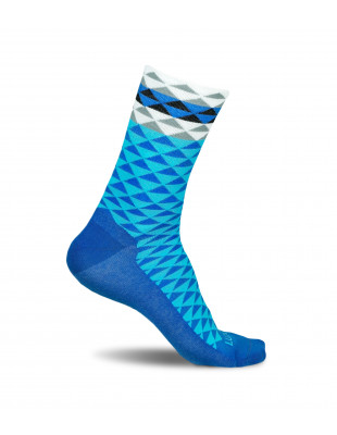 Asymmetric Blue Cycling Socks by Luxa