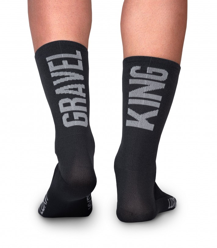 Gravel King Cycling Socks crafted in premium yarns in Europe by Luxa
