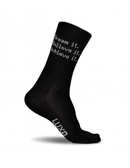 Dream it. Believe it. Achieve it - Cycling socks with inspiring message