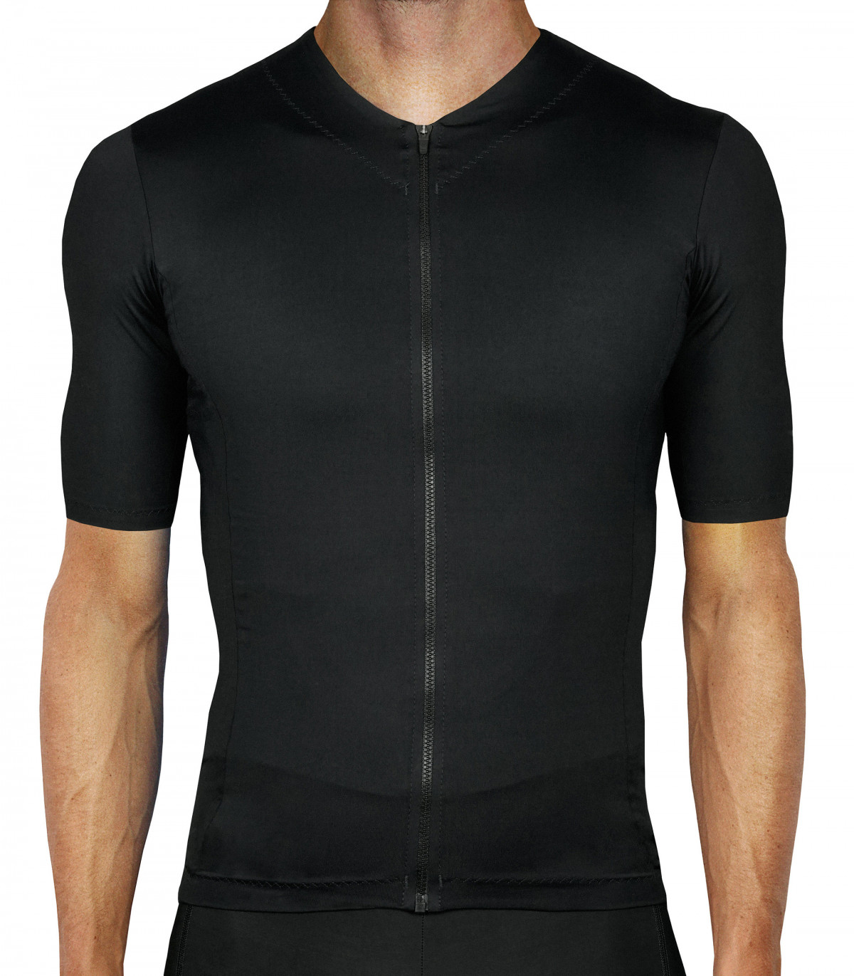 Secret Black Cycling Jersey. No logo, Unbranded design. Without prints