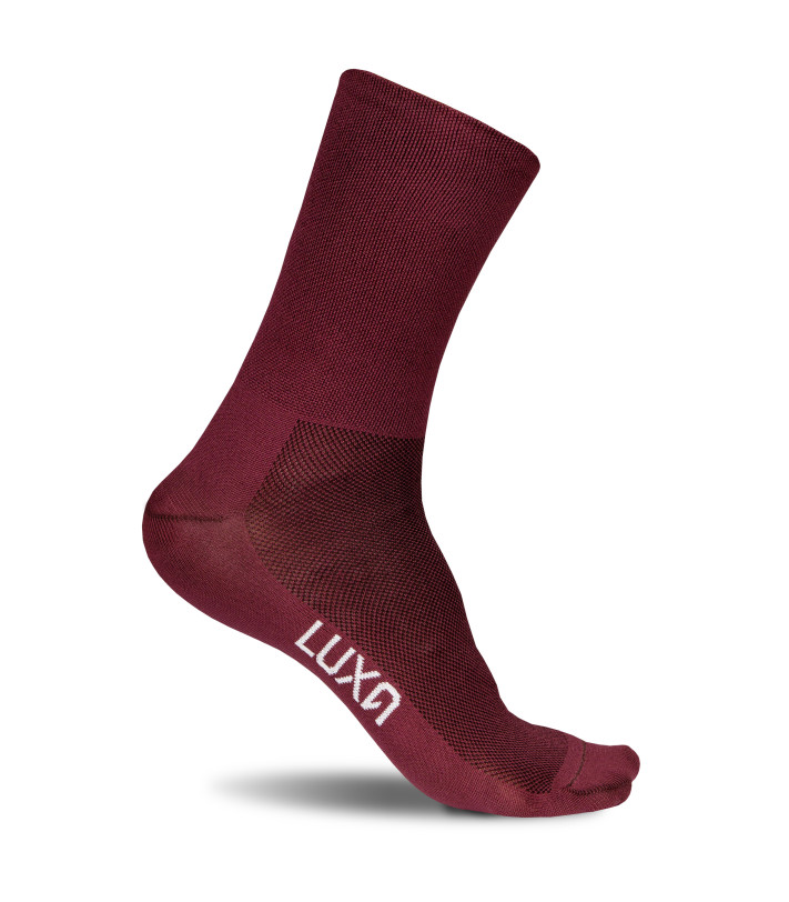 Classic Wine Cycling Socks made by Luxa all burgundy color