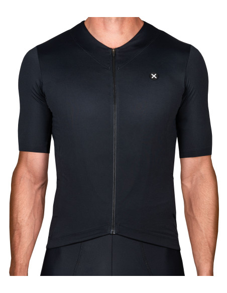 Cała czarna koszulka kolarska Luxa Supreme Black