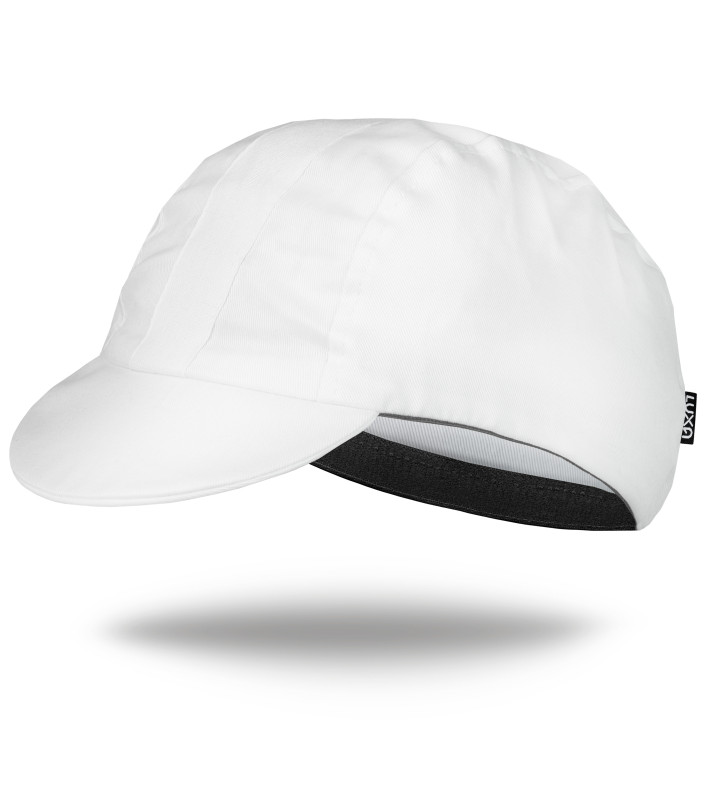 cała w białym kolorze bawełna czapki rowerowej Luxa Classic White