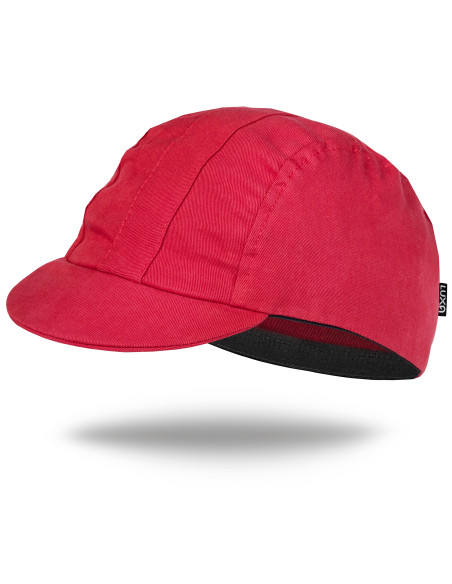 jednolita czerwona bawełniana czapka rowerowa do noszenia pod kaskiem