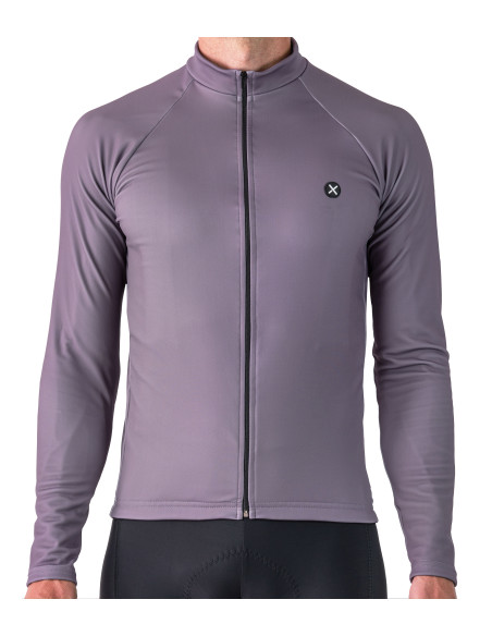 Bluza Kolarska z ciepłego materiału na jesień Warm Gray - Luxa