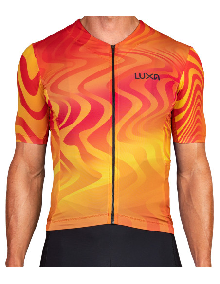 Pomarańczowa koszulka kolarska Pulse Glow - widok z przodu