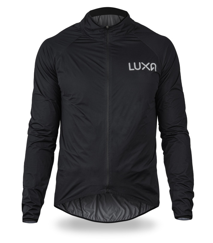 Luxa Core Ultralight Black cycling jacket - front view