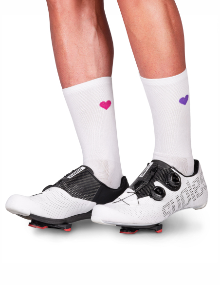 The unique detail of hearts on each sock