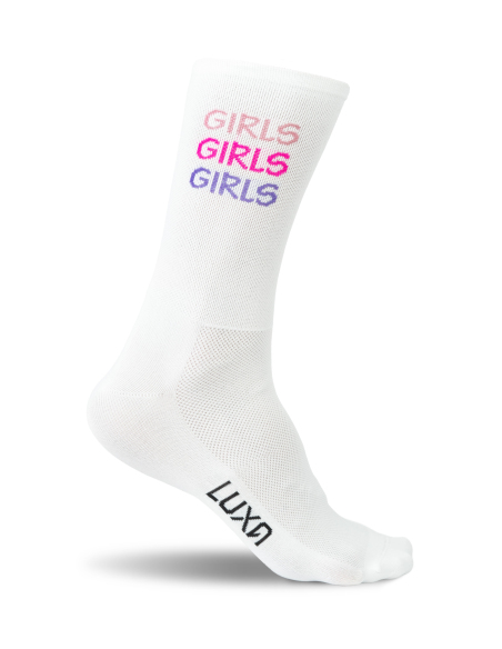white women’s cycling socks Luxa Girls White