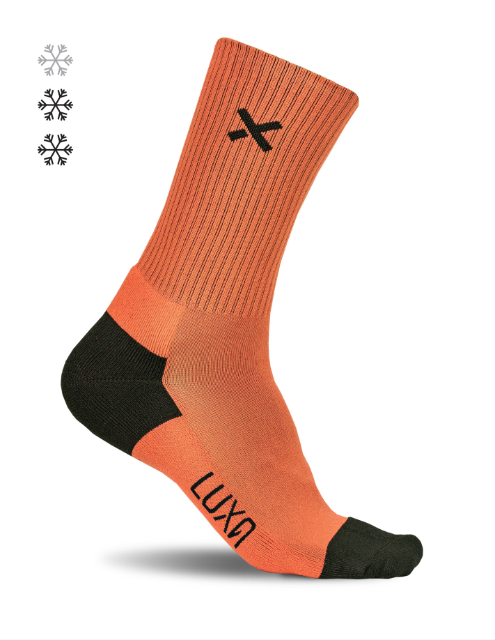 brick autumn cycling socks Luxa Mist Brick