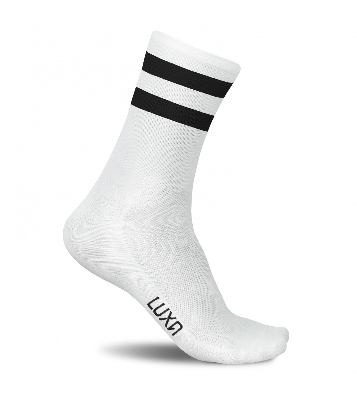 Socks Designed to Road Cycling. White Color with Stripes. Made in EU
