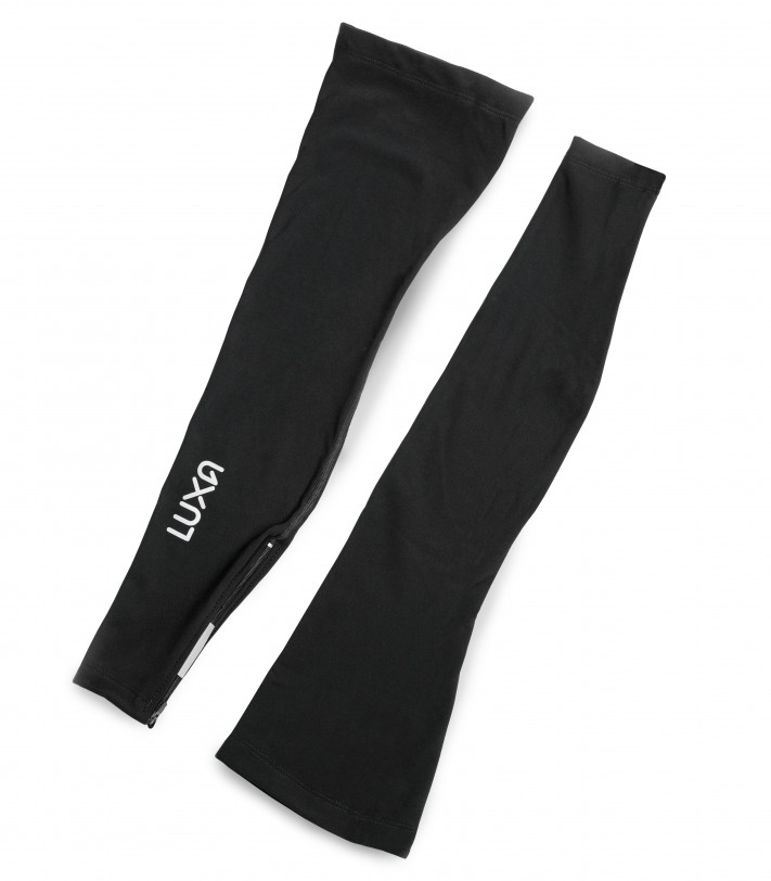 Luxa Black leg warmers with reflective properties