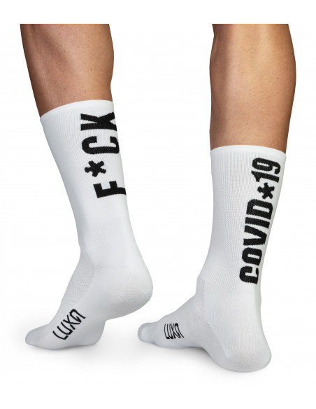 STOP Coronavirus Luxa cycling socks. FUCK COVID*19