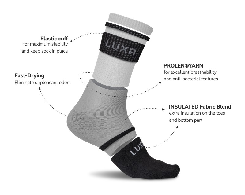 winter luxa cycling socks