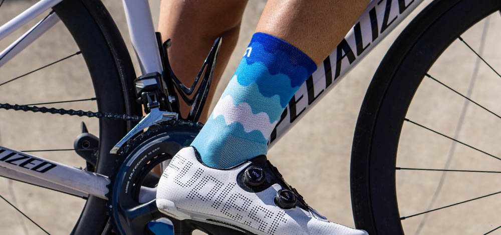 wave style original look of the Luxa Tenerife cycling socks